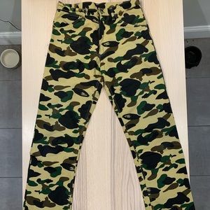 bape camo jeans